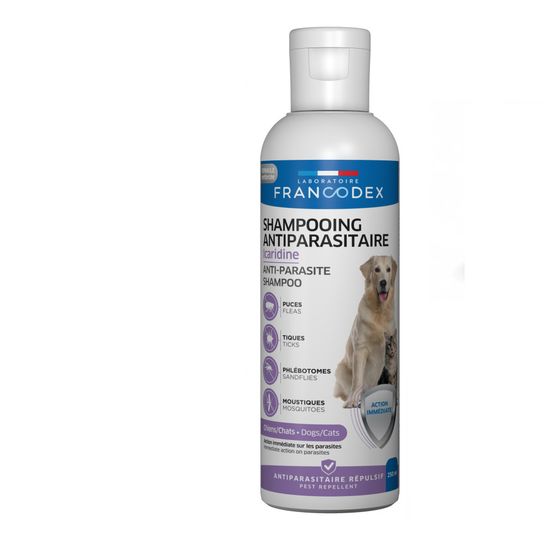 Shampoing antiparasitaire icaridine 250 ml pour chien et chat