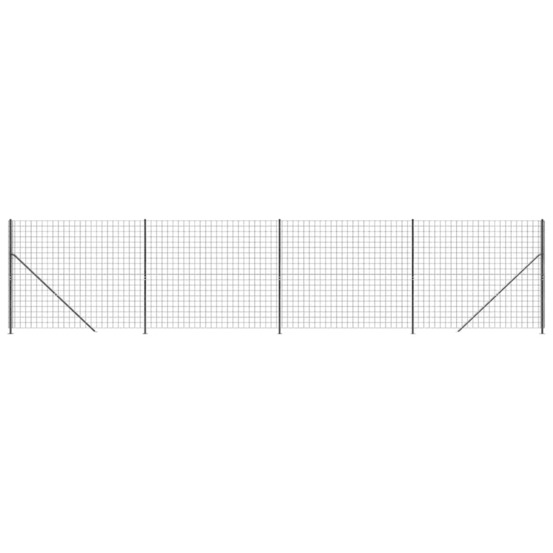 Clôture en treillis métallique avec bride anthracite 2x10 m