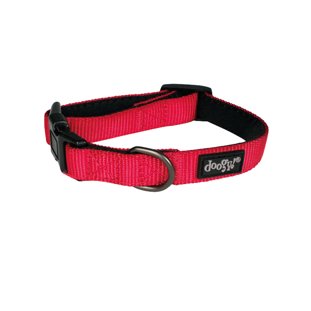 Collier nylon chien classica rouge doogy taille : s