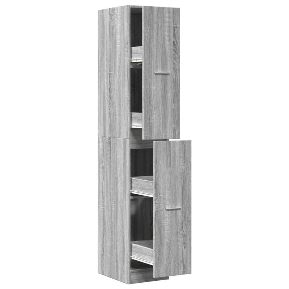 Armoire apothicaire sonoma gris 30x41x174,5cm bois d'ingénierie