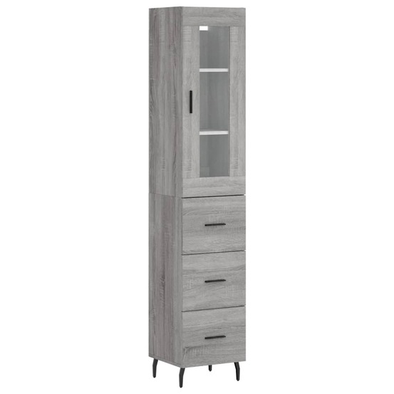 Buffet bahut commode armoire meuble de rangement organisateur cuisine salle de séjour salon haut sonoma 34,5 x 34 x 180 cm bo