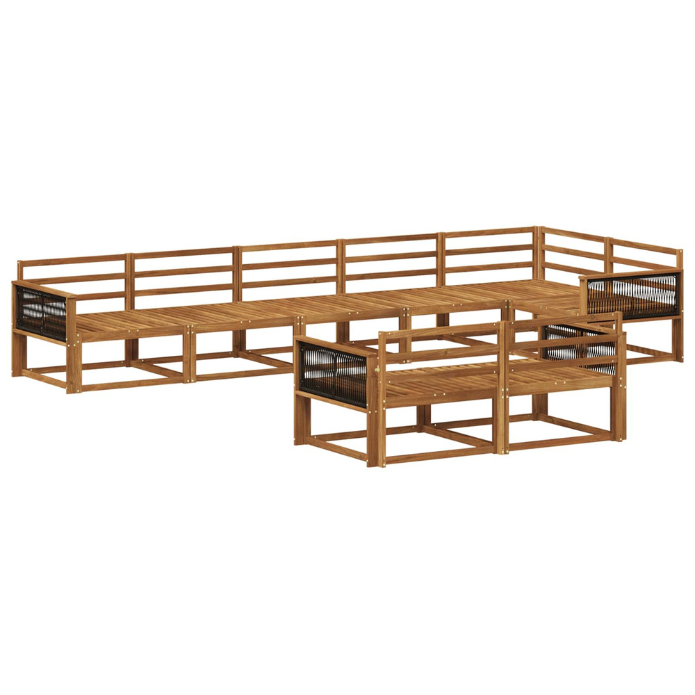 Ensemble de canapés d'extérieur 8 pcs naturel