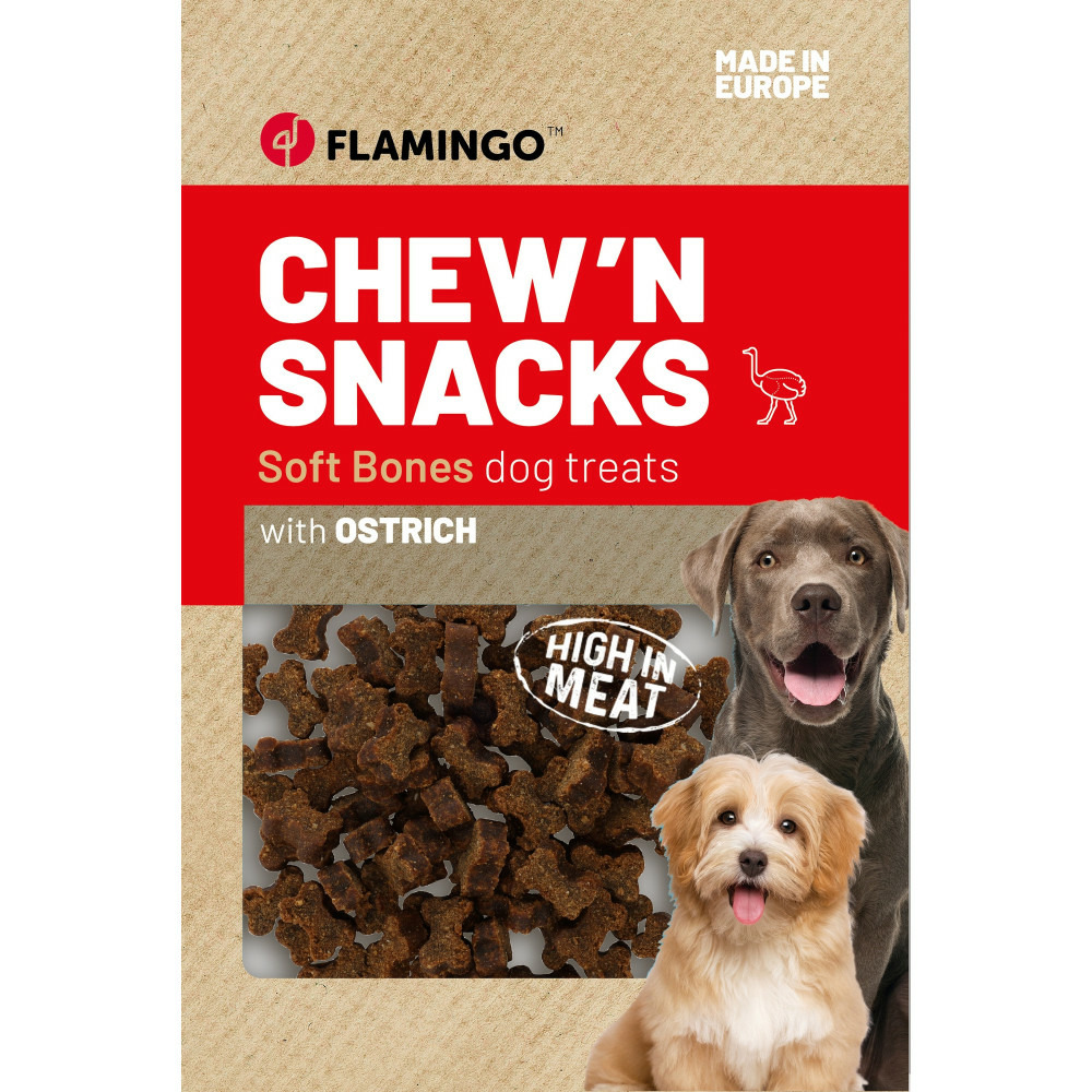 Friandises chew'n snack os a l'autruche 150 g pour chien