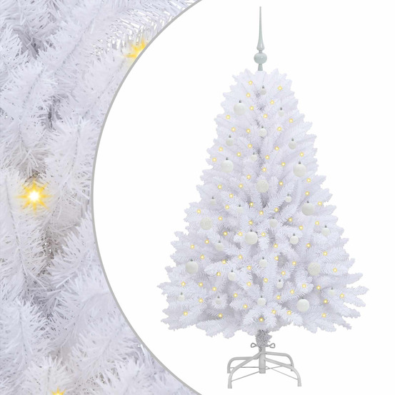 Sapin de noël artificiel à branches articulées blanc 150 cm