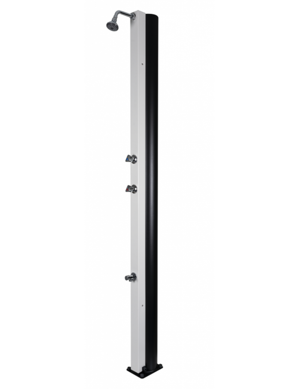 Douche de piscine solaire 30l avec rince pieds-blanc-blanc--