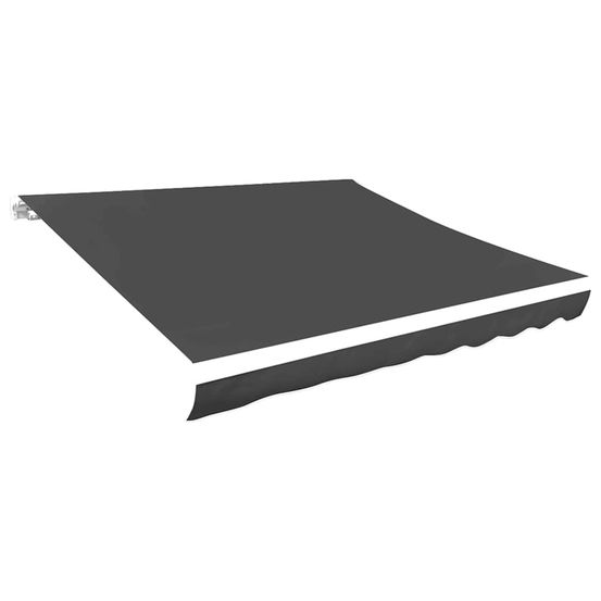 Tissu de remplacement pour auvent gris 280x245 cm polyester