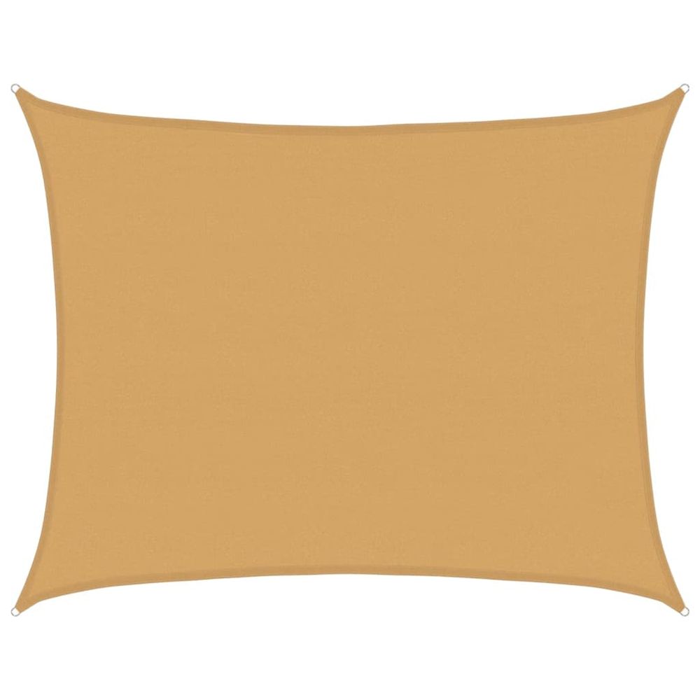 Voile d'ombrage 160 g/m² rectangulaire sable 6x8 m pehd