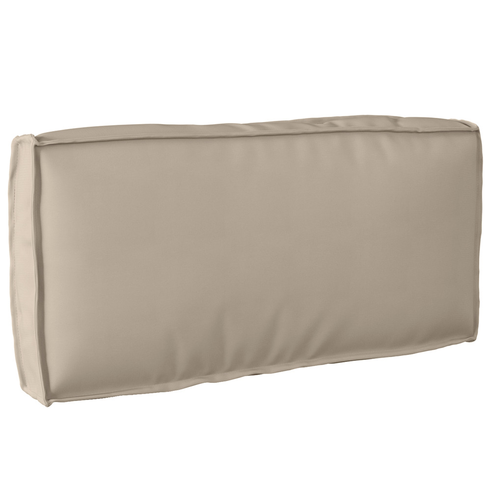 Coussin pallet pour le dos taupe 80x40x12 cm tissu oxford
