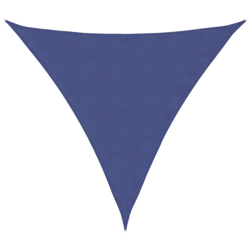 Voile de parasol tissu oxford triangulaire 5x5x5 m bleu