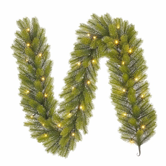 Black box trees nagoya guirlande de noël avec éclairage led - l180 x ø20 cm - vert