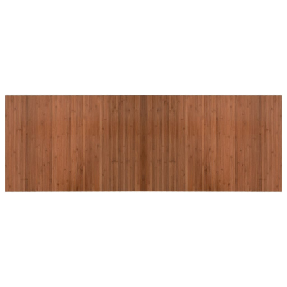Tapis rectangulaire marron 70x200 cm bambou