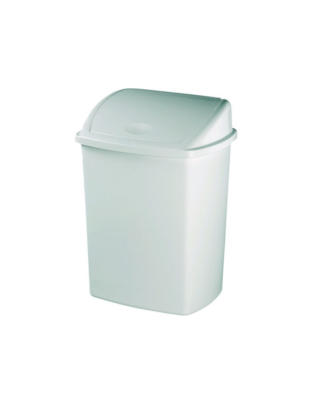 Poubelle plastique a couvercle basculant clap 10l blanc