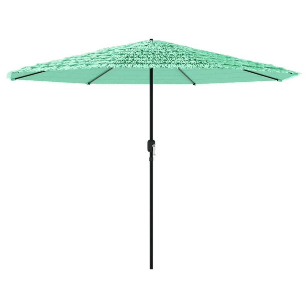 Parasol de jardin avec mât en acier vert 388x388x248 cm