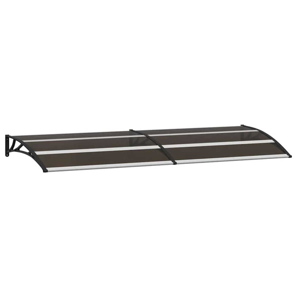 AUVENT DE PORTE NOIR 240X80 CM-(866072)