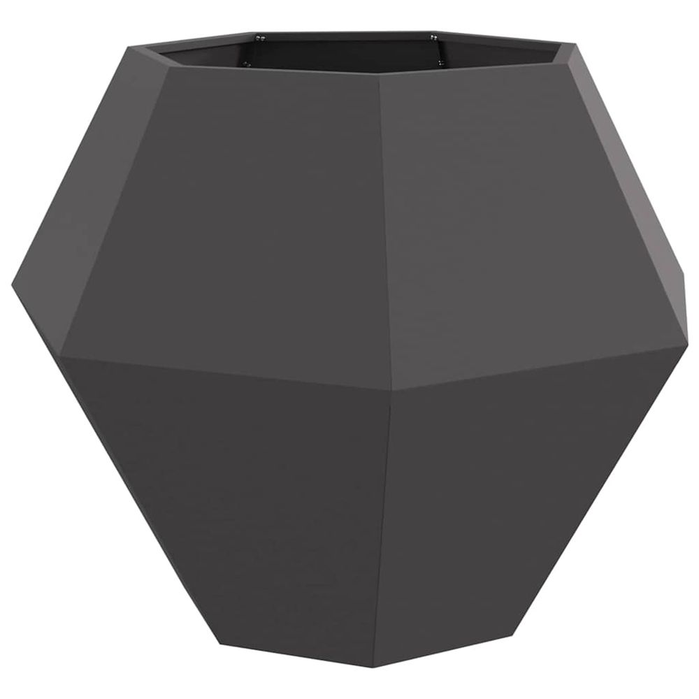 Jardinière d'extérieur noir 100 x 100 x 80 cm acier