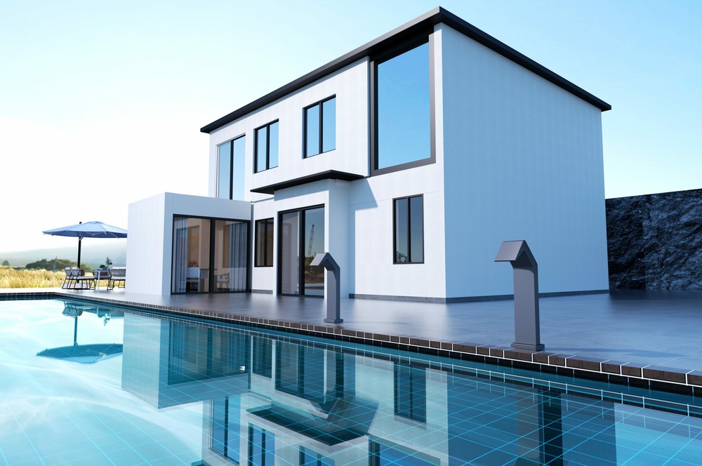 Cascata de piscine 68cm en acier 316 gris elegance et durabilite