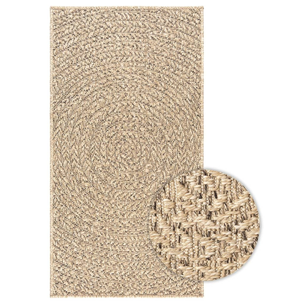 Tapis zizur 100x200 cm aspect de jute intérieur et extérieur