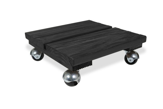 Roule-plantes bois carré - 30x30 cm - anthracite