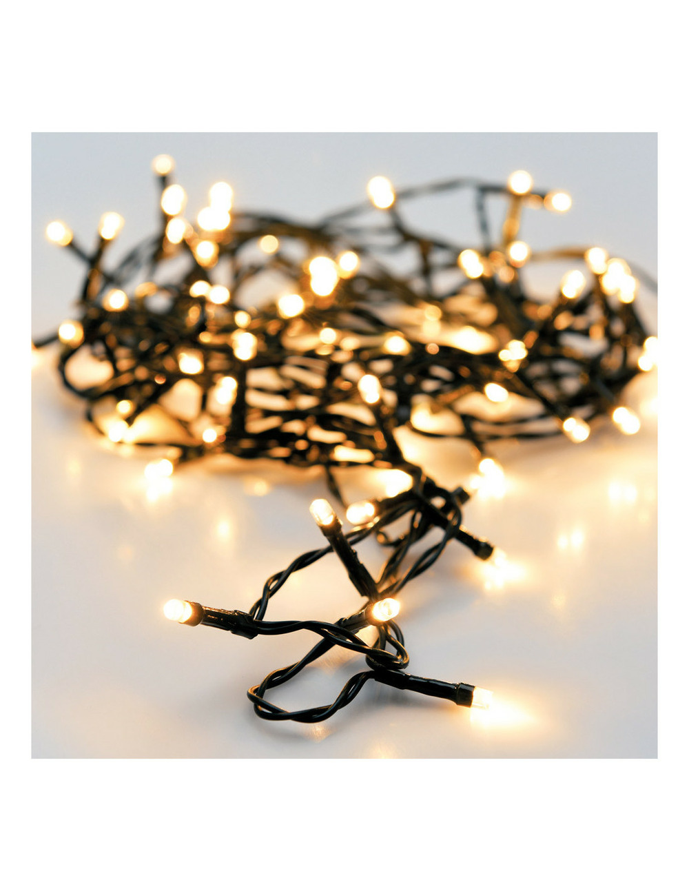 Guirlande fixe 240 leds blanc chaud 21m usage extérieur ip44