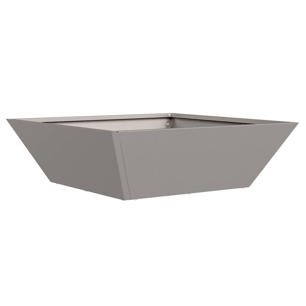 Cache-pot de jardin 5 pc rouillé 50 x 50 x 15 cm acier patiné