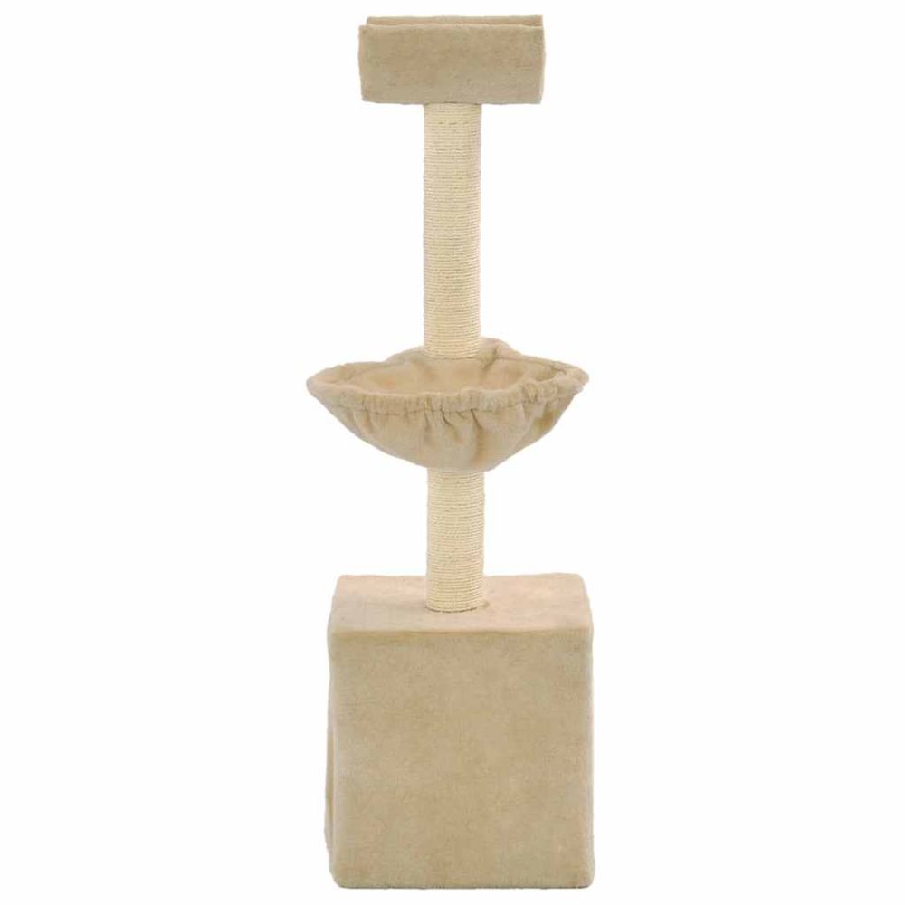 Arbre à chat avec griffoirs en sisal 105 cm beige