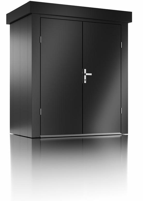 Abri de jardin - taille s - anthracite - 190x118x213 - acier