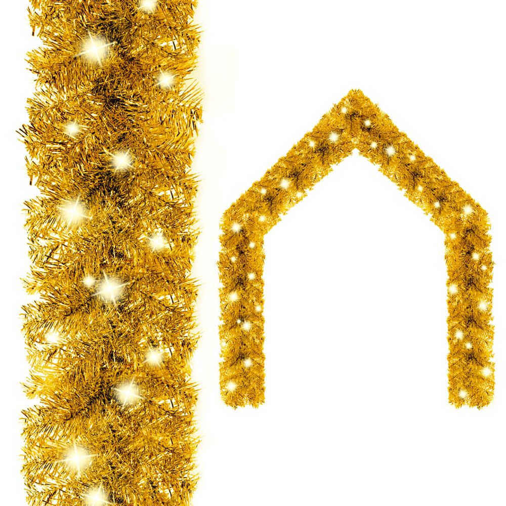 Guirlande de noël avec lumières led 5 m doré