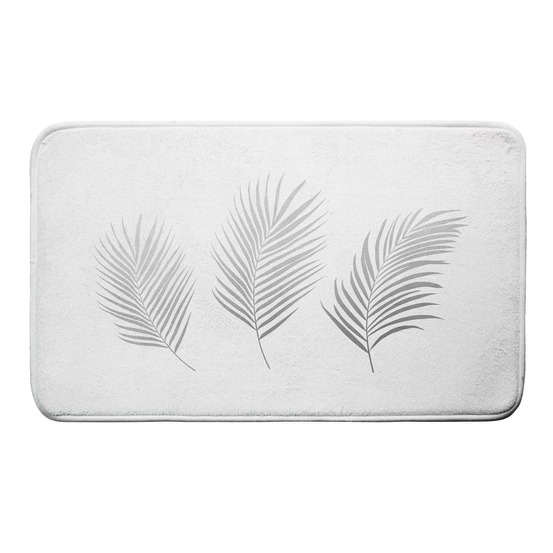 Tapis de bain orbelles blanc argent
