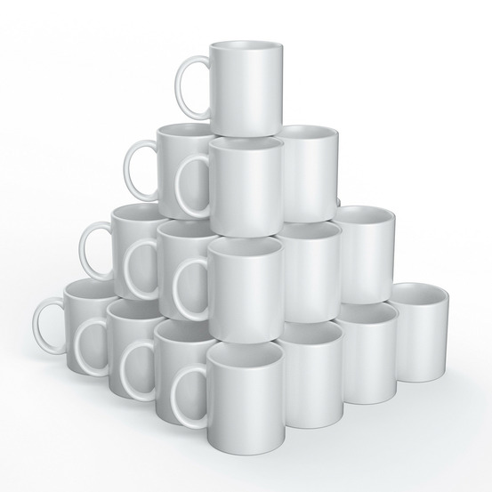 36 mugs céramique à customiser blanc 340 ml - cricut
