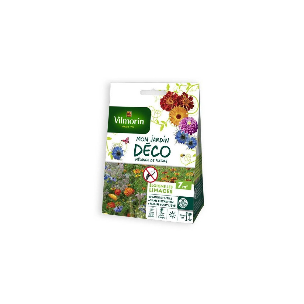 Sachet graines mélange de fleurs - eloigne les limaces 7m2