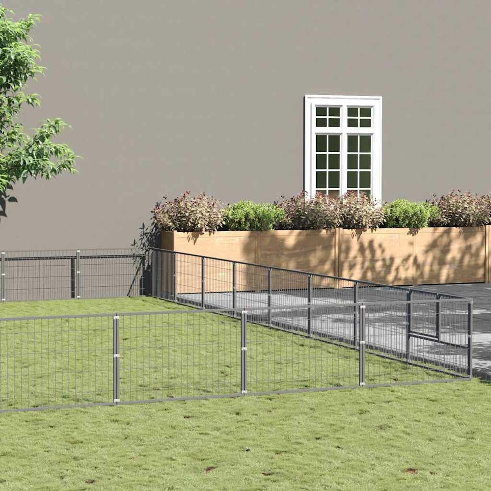 Chenil argenté 80 m² acier