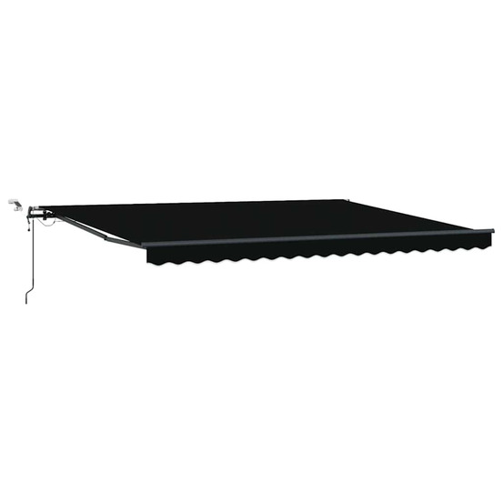 Auvent rétractable avec noir 450 × 300 cm tissu