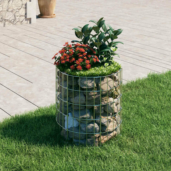 Poteau à gabion circulaire acier galvanisé ø50x50 cm