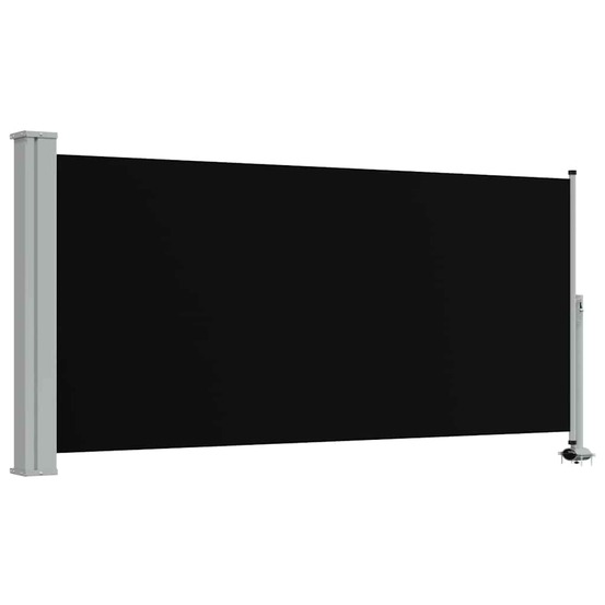 Auvent latéral rétractable de patio 120 x 300 cm noir