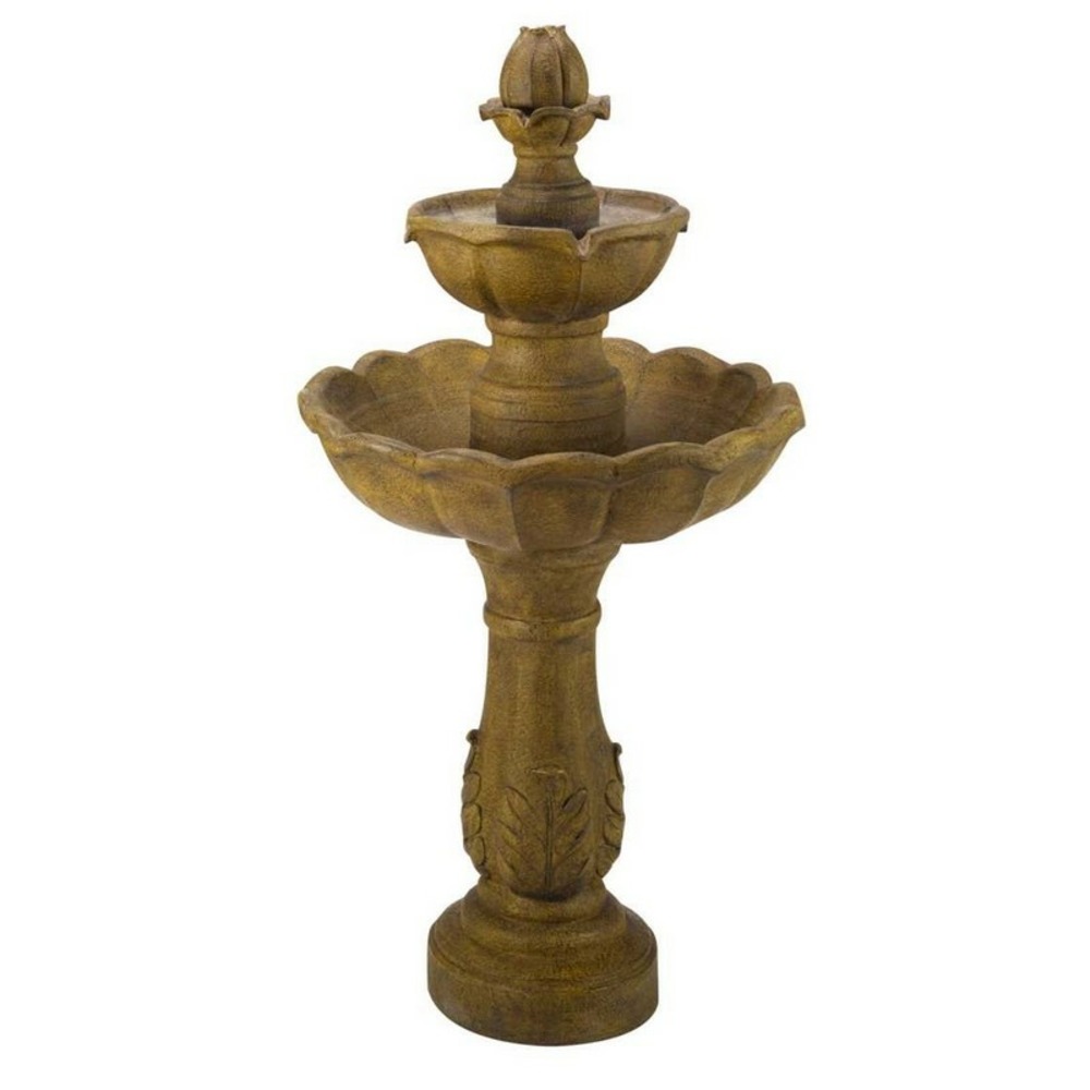 Fontaine Solaire Extérieure 3,5 W Avec LED - 6 Buses Incluses - Batterie 3000 MAh Intégrée - Pour Bain D'oiseaux, étang, Jardin - Fonctionne Automatiquement Au Soleil - Décoration Aquatique Lumineuse