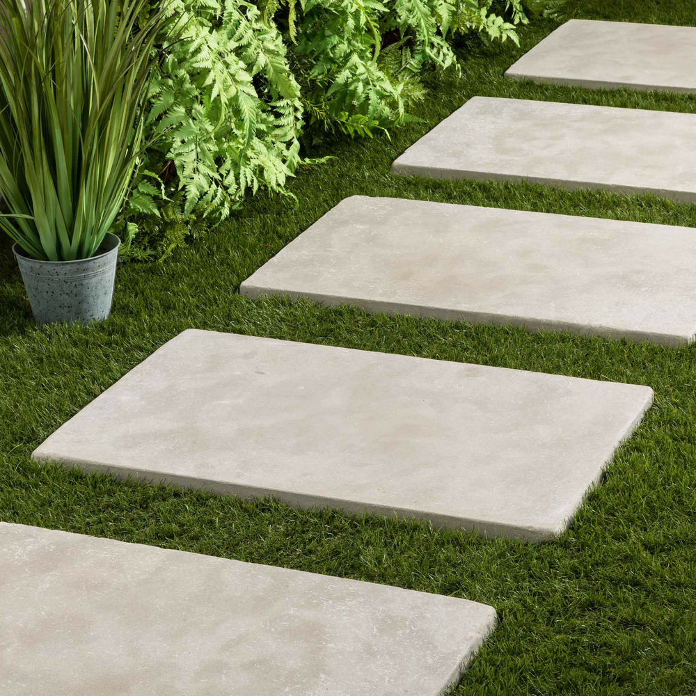 Pas japonais rectangle pierre de l'atlas beige 75x50x3 cm (à l'unité) - ro'ma nature