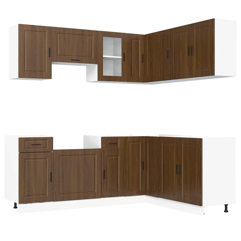 Ensemble d'armoires de cuisine 11 pcs porto bois d'ingénierie