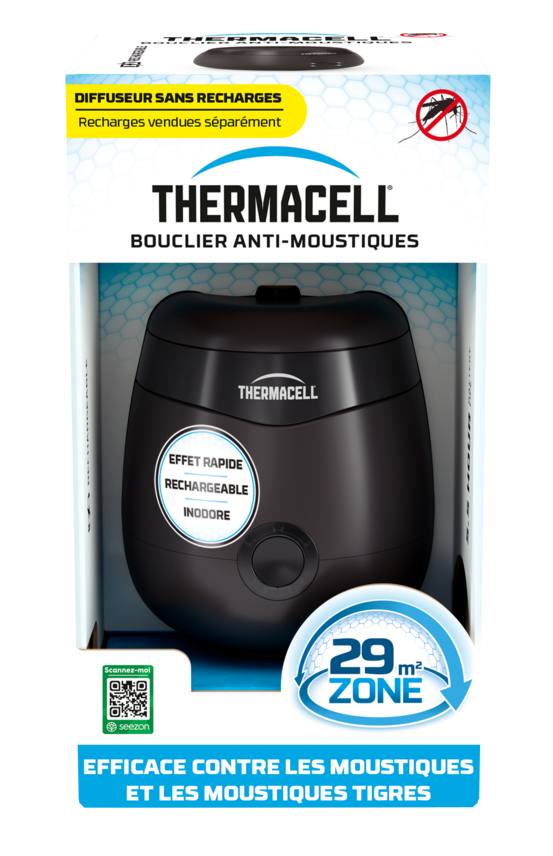 Thermacell bouclier anti-moustiques & moustiques tigres - extérieur - rechargeable - protection 29m² - recharges non-incluses