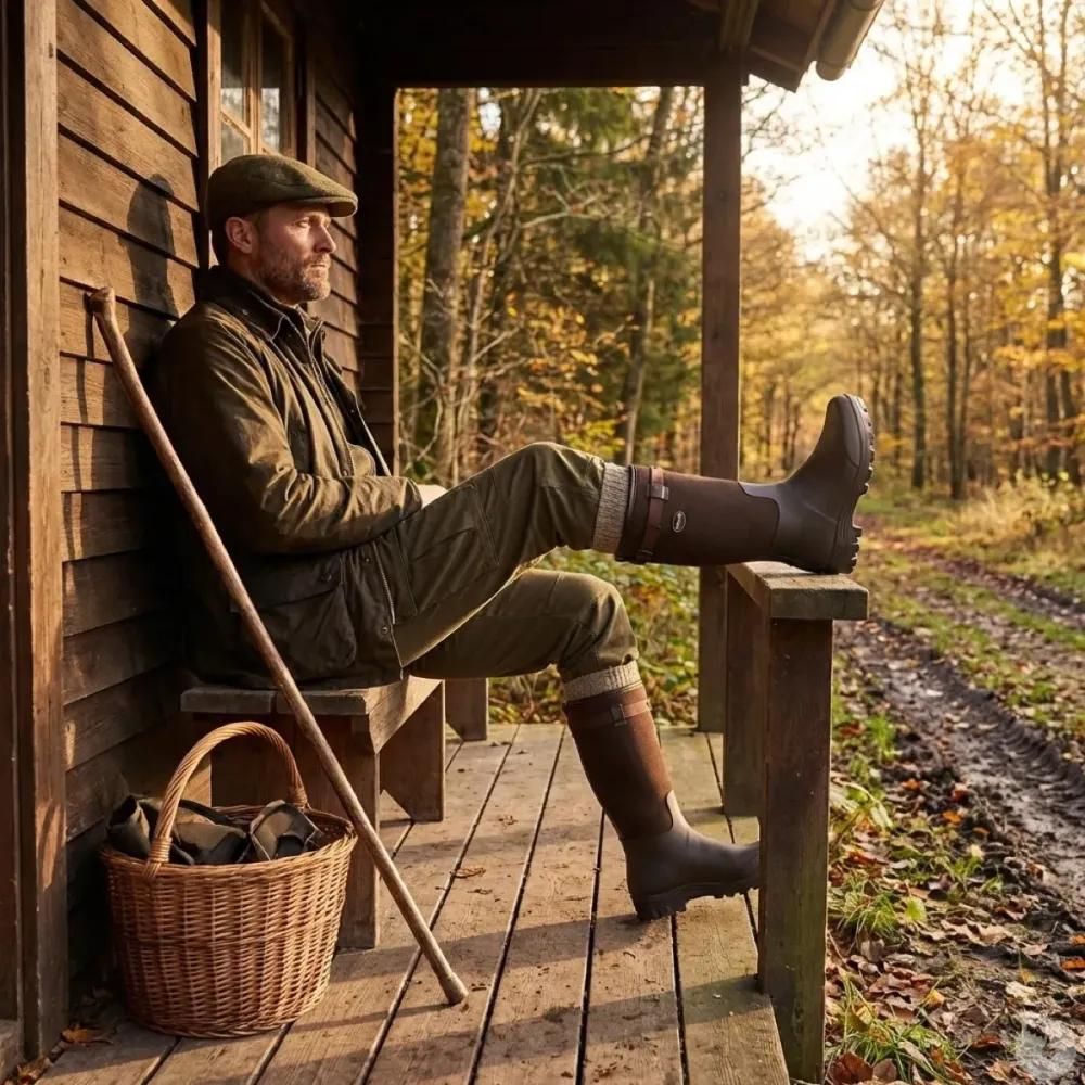 Bottes de chasse arxus primo country zip marron foncé