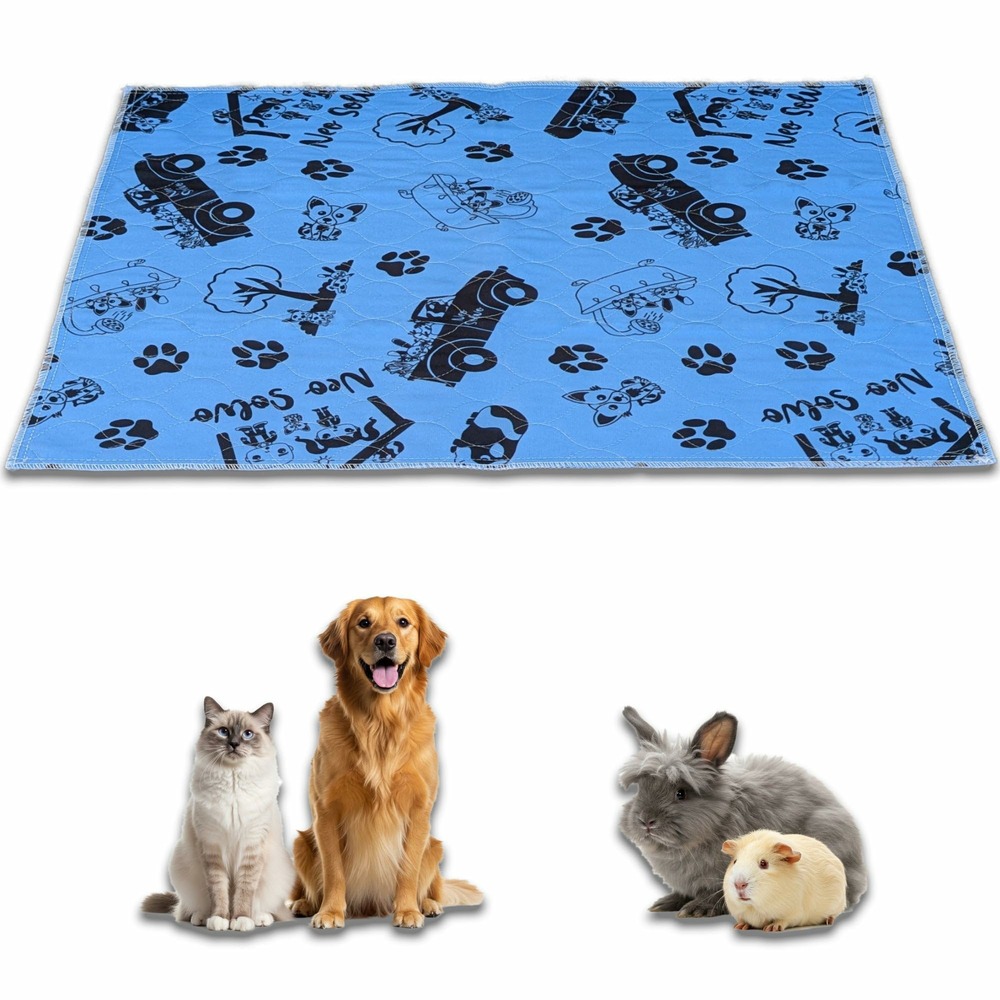 Tapis absorbant et antidérapant - 160 x 120 cm - lavable en machine - pour chien, chat, lapin, cochon d'inde