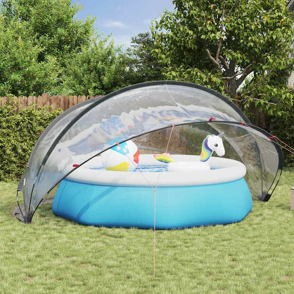 Dôme de piscine transparent 472 x 460 x 229 cm pvc