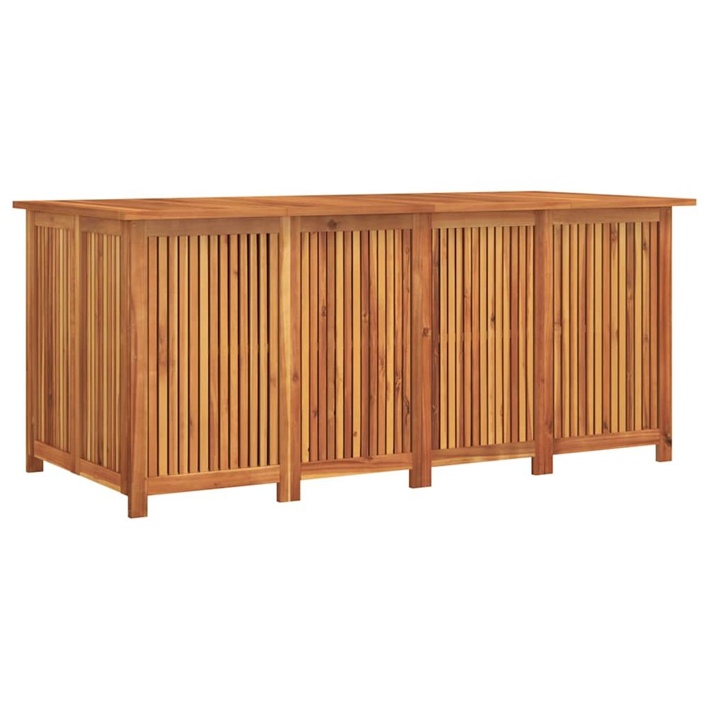 Boîte de rangement de jardin 200x80x75 cm bois massif d'acacia