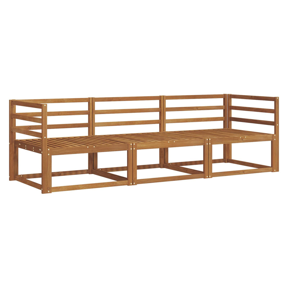 Ensemble de canapés d'extérieur 3 pcs naturel