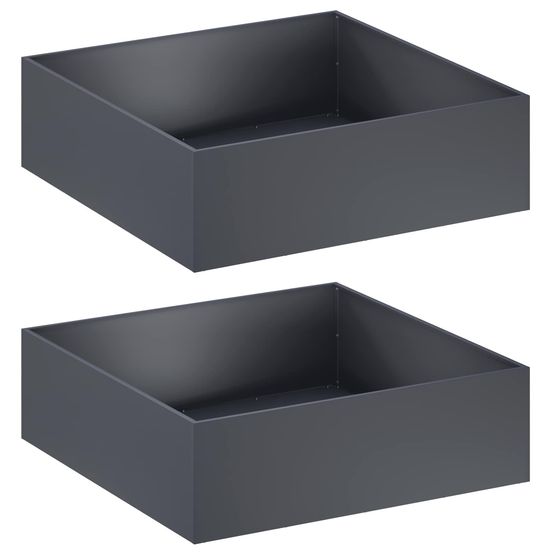Cache-pot de jardin 2 pc anthracite 100 x 100 x 30 cm