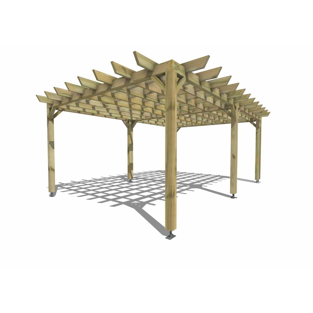 Pergola bois • 6m x 4m • indépendante • style retro • livraison comprise