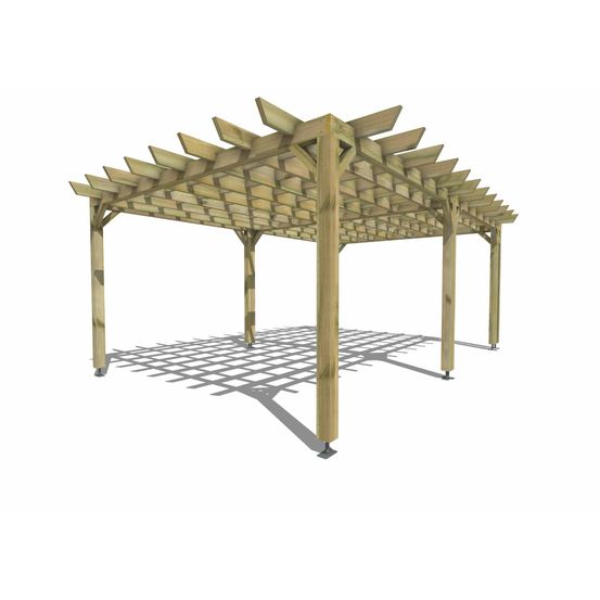 Pergola bois • 6m x 4m • indépendante • style retro • livraison comprise