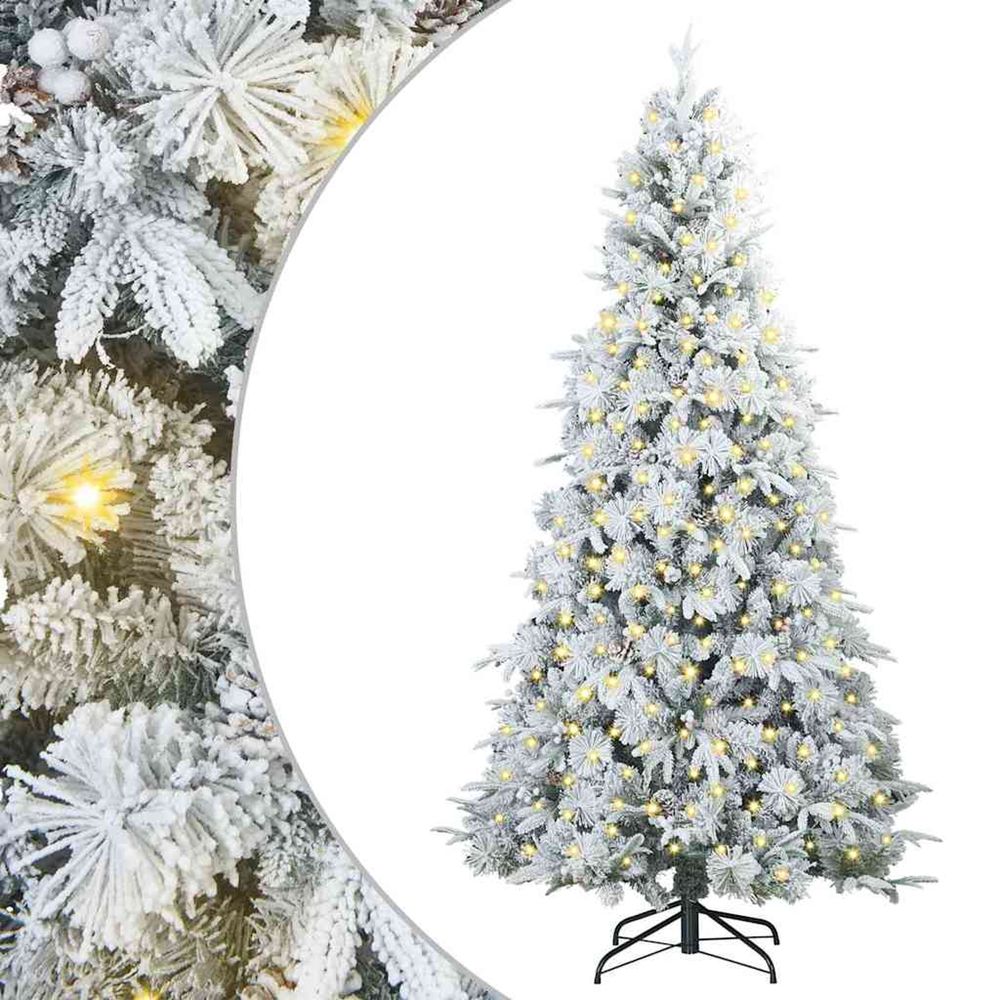 Sapin de noël artificiel à branches articulées blanc 210 cm