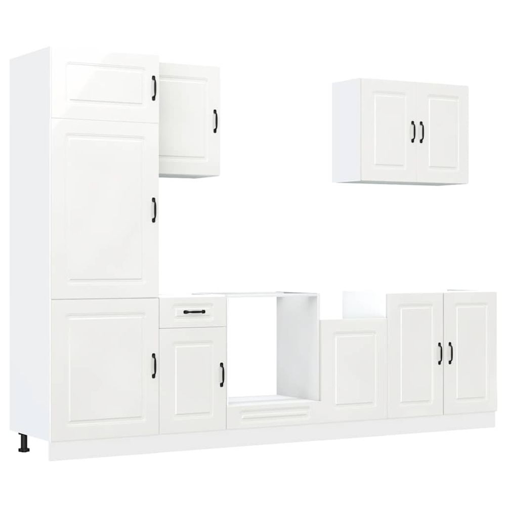 Ensemble d'armoires de cuisine 7 pcs kalmar bois d'ingénierie