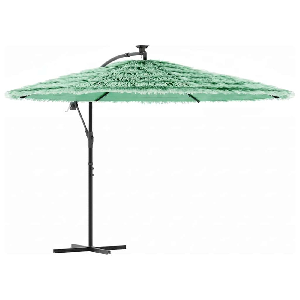 Parasol de jardin avec mât en acier vert 290x290x238 cm