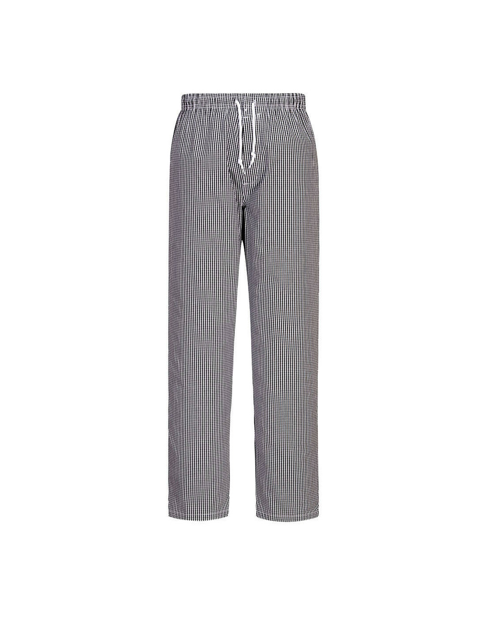 Pantalon de cuisine bromley couleur : échiquier noir taille 4xl - portwest